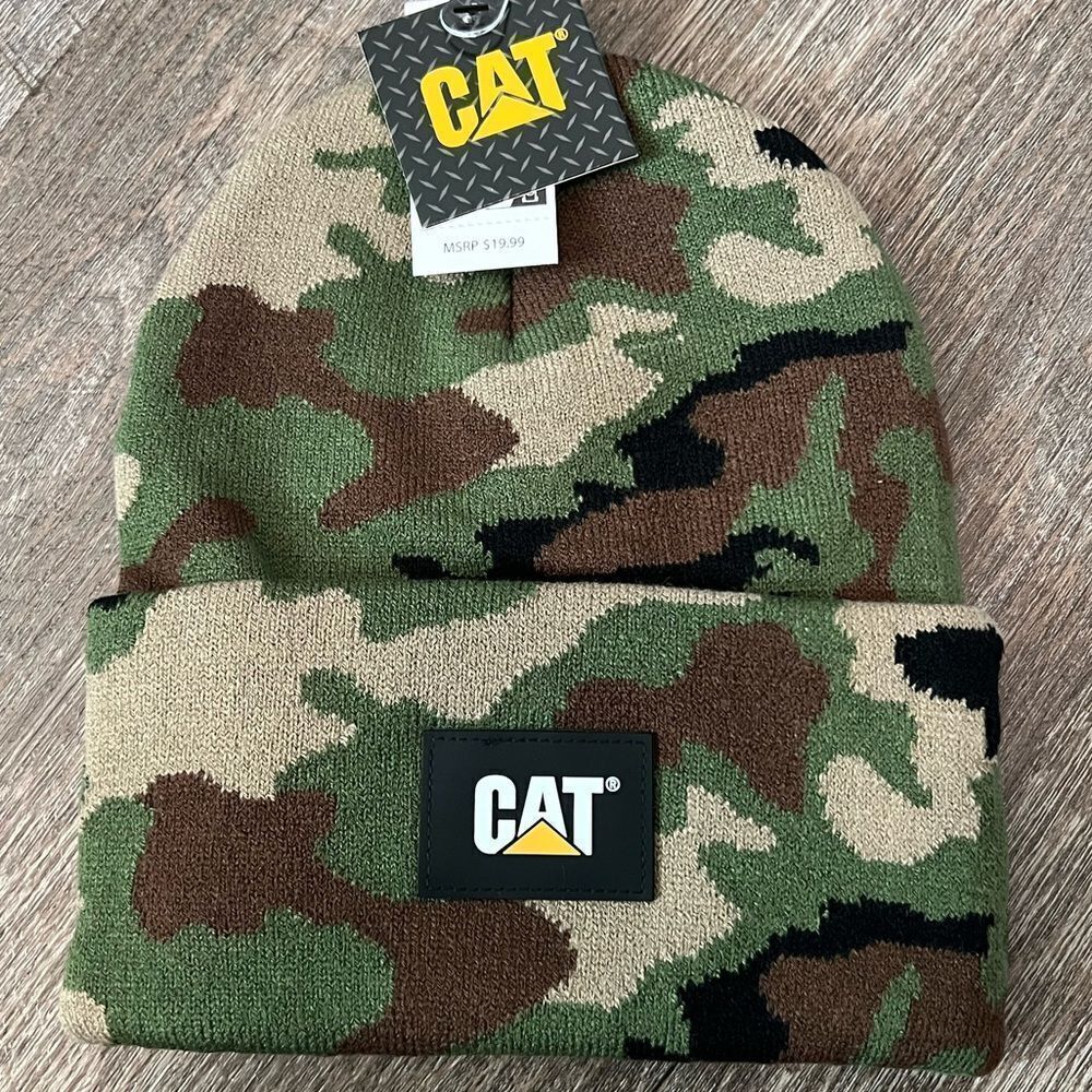 Caterpillar‎ CAT Label Cuff Beanie- Camo